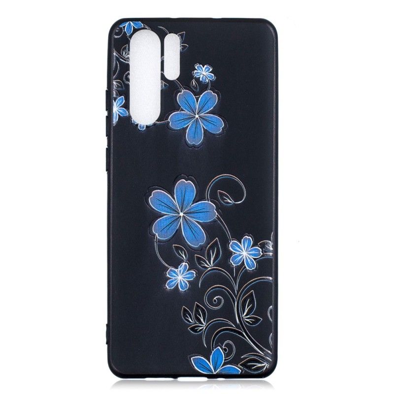 Deksel for Huawei P30 Pro Blå Blomster