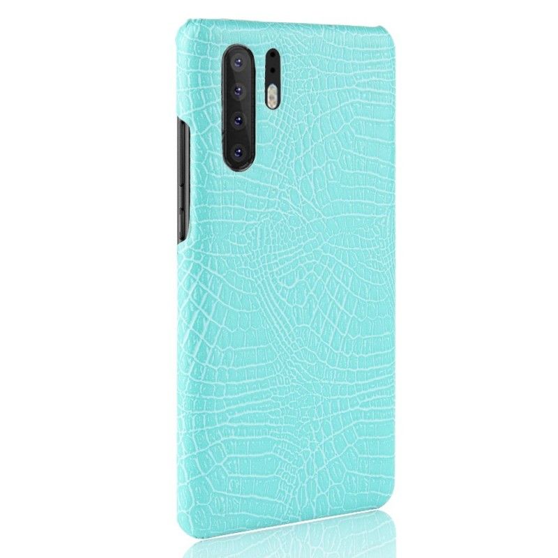 Deksel for Huawei P30 Pro Svart Krokodillehudeffekt