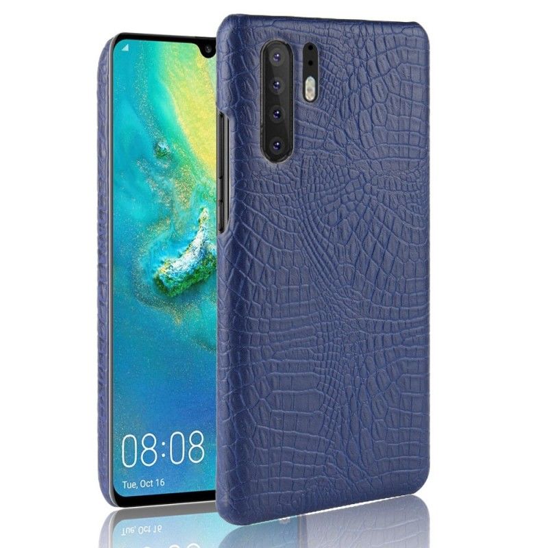 Deksel for Huawei P30 Pro Svart Krokodillehudeffekt