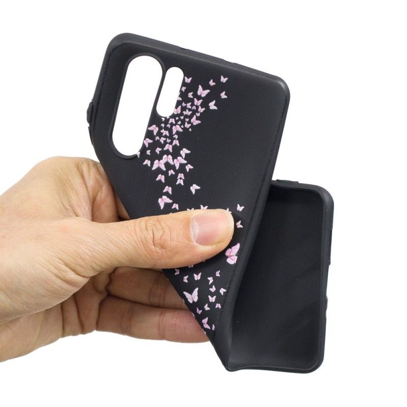 Deksel Huawei P30 Pro Kvinne Med Et Blomsterhode