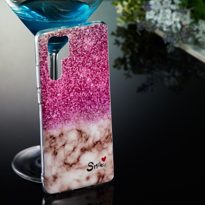 Deksel Huawei P30 Pro Mobildeksel Marmorglitter Og Smil