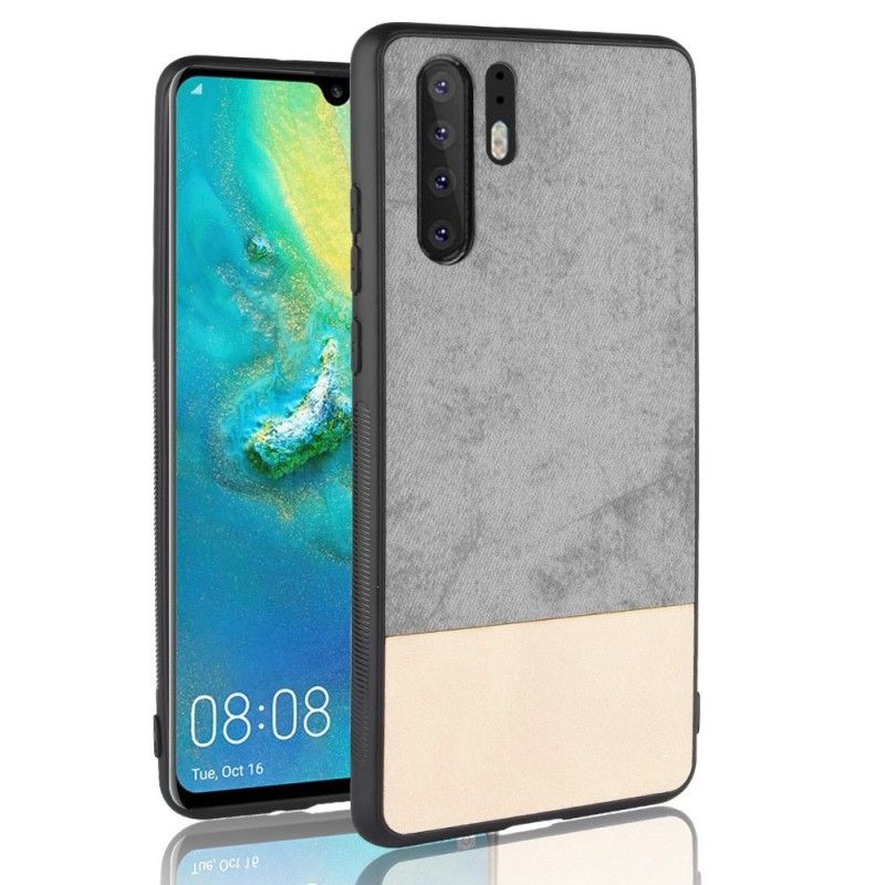 Deksel Huawei P30 Pro Svart Tofarget Imitert Skinn Anti-fall