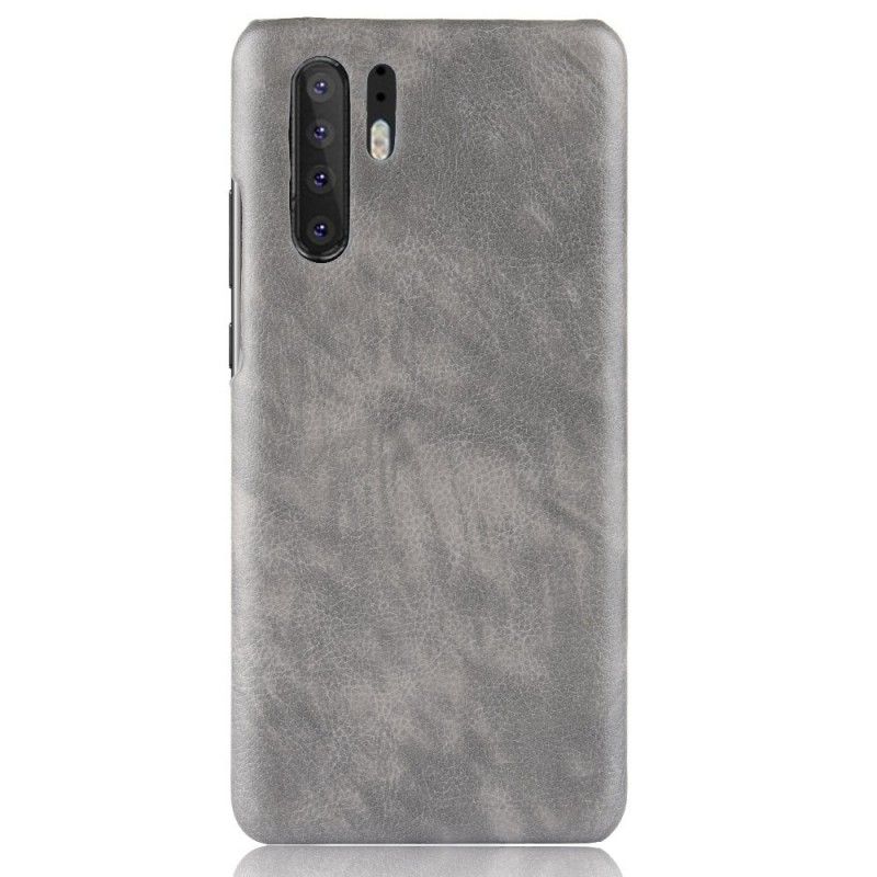 Deksel Huawei P30 Pro Svart Ytelse Lychee Lær Effekt