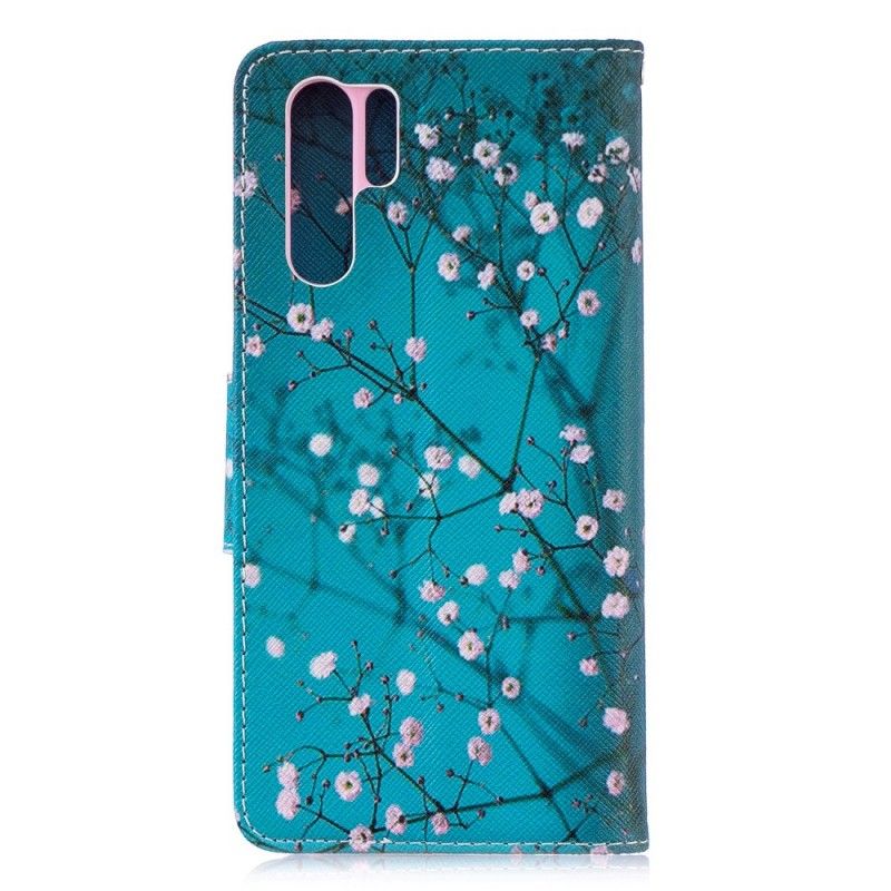 Folio Deksel Huawei P30 Pro Blomstrende Tre