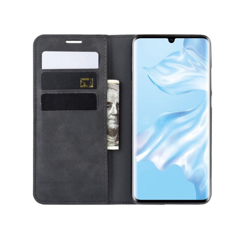 Folio Deksel Huawei P30 Pro Svart Elegant Skinneffekt