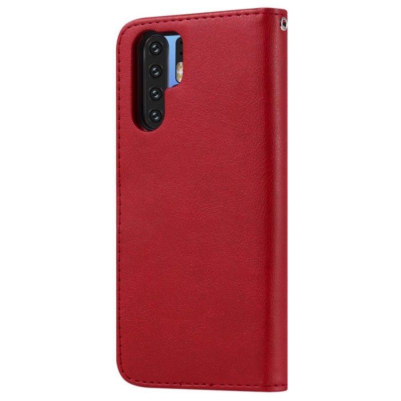 Folio Deksel Huawei P30 Pro Svart Retro Avtakbar Anti-fall