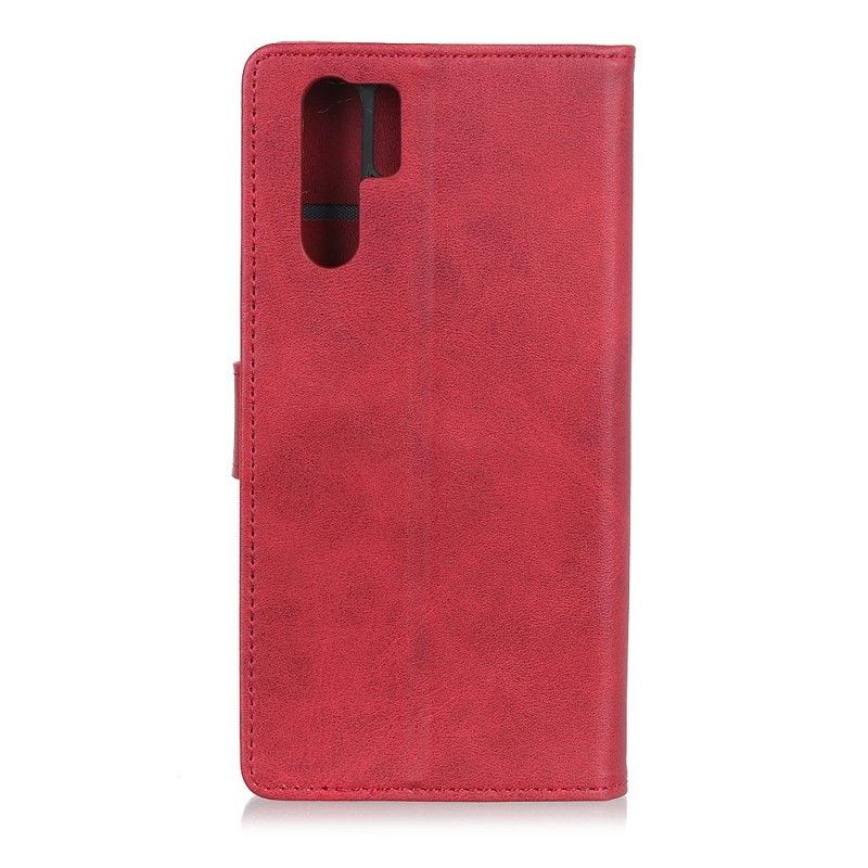 Folio Deksel Huawei P30 Pro Svart Retro Matt Skinneffekt