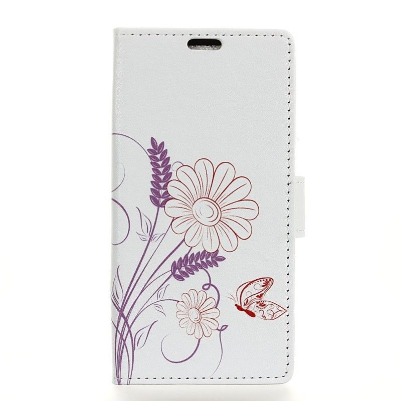 Folio Deksel Huawei P30 Pro Tegning Av Sommerfugler Og Blomster Beskyttelse