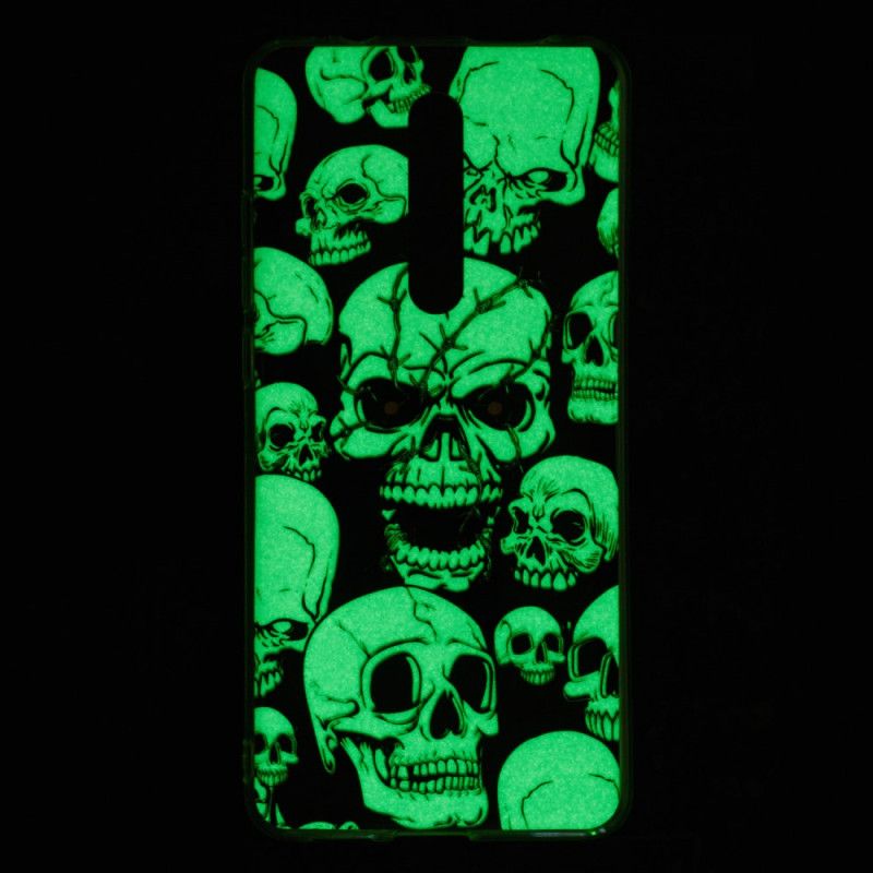 Deksel for Xiaomi Mi 9T / Mi 9T Pro Oppmerksomhet Fluorescerende Hodeskaller