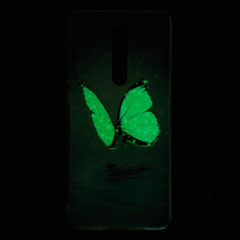 Deksel Xiaomi Mi 9T / Mi 9T Pro Fluorescerende Blå Sommerfugl