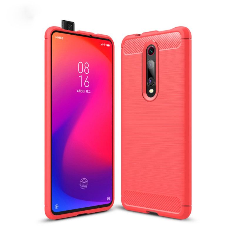 Deksel Xiaomi Mi 9T / Mi 9T Pro Svart Børstet Karbonfiber Beskyttelse