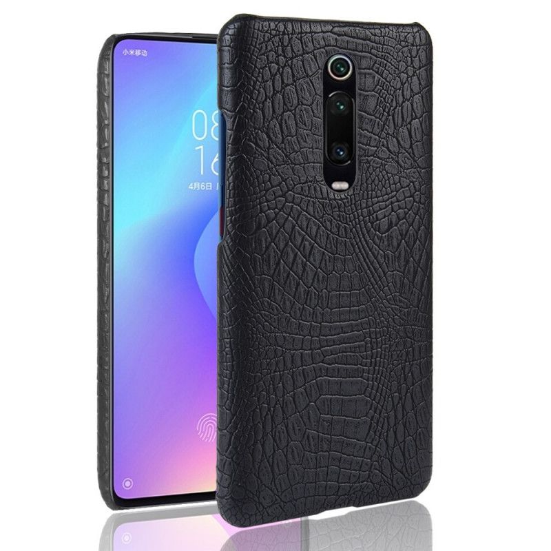 Deksel Xiaomi Mi 9T / Mi 9T Pro Svart Krokodillehudeffekt Beskyttelse