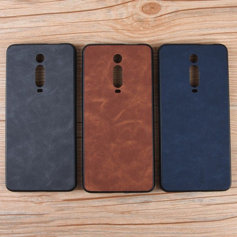 Deksel Xiaomi Mi 9T / Mi 9T Pro Svart Vintage Look Skinneffekt