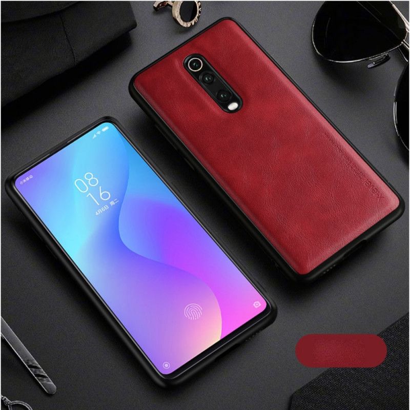 Deksel Xiaomi Mi 9T / Mi 9T Pro Svart Vintage Skinneffekt