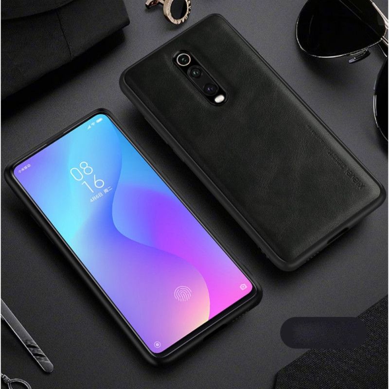 Deksel Xiaomi Mi 9T / Mi 9T Pro Svart Vintage Skinneffekt