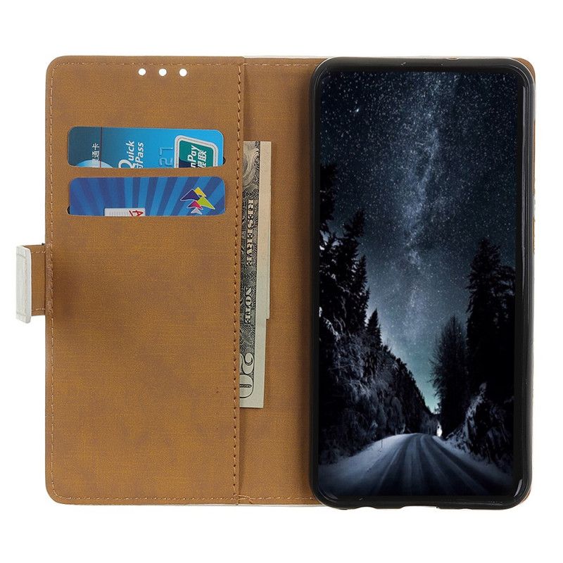 Folio Deksel for Xiaomi Mi 9T / Mi 9T Pro Oransje Blomstrende Tre