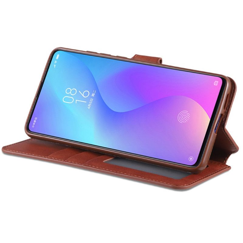 Folio Deksel for Xiaomi Mi 9T / Mi 9T Pro Svart Læreffekt Azns