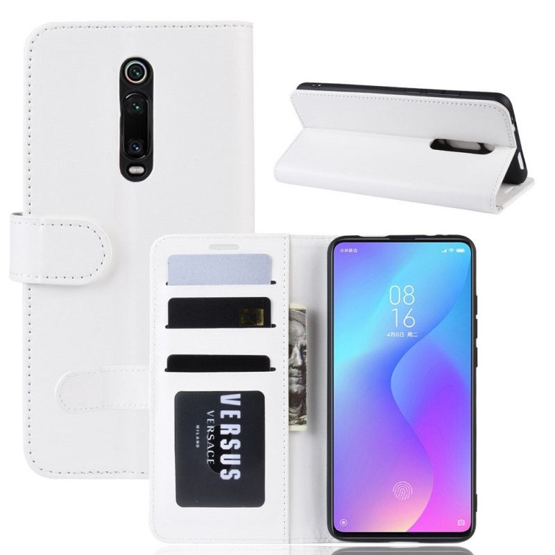 Folio Deksel for Xiaomi Mi 9T / Mi 9T Pro Svart Ultra Imitert Skinn