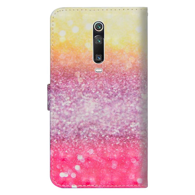 Folio Deksel Xiaomi Mi 9T / Mi 9T Pro Magenta Glittergradient