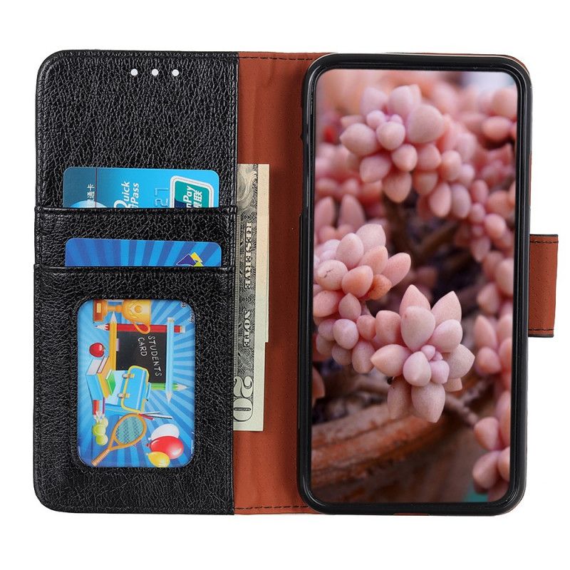 Folio Deksel Xiaomi Mi 9T / Mi 9T Pro Svart Delt Nappaskinn