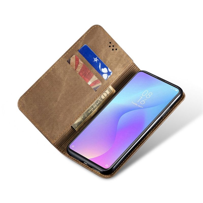 Folio Deksel Xiaomi Mi 9T / Mi 9T Pro Svart Jeansstoff