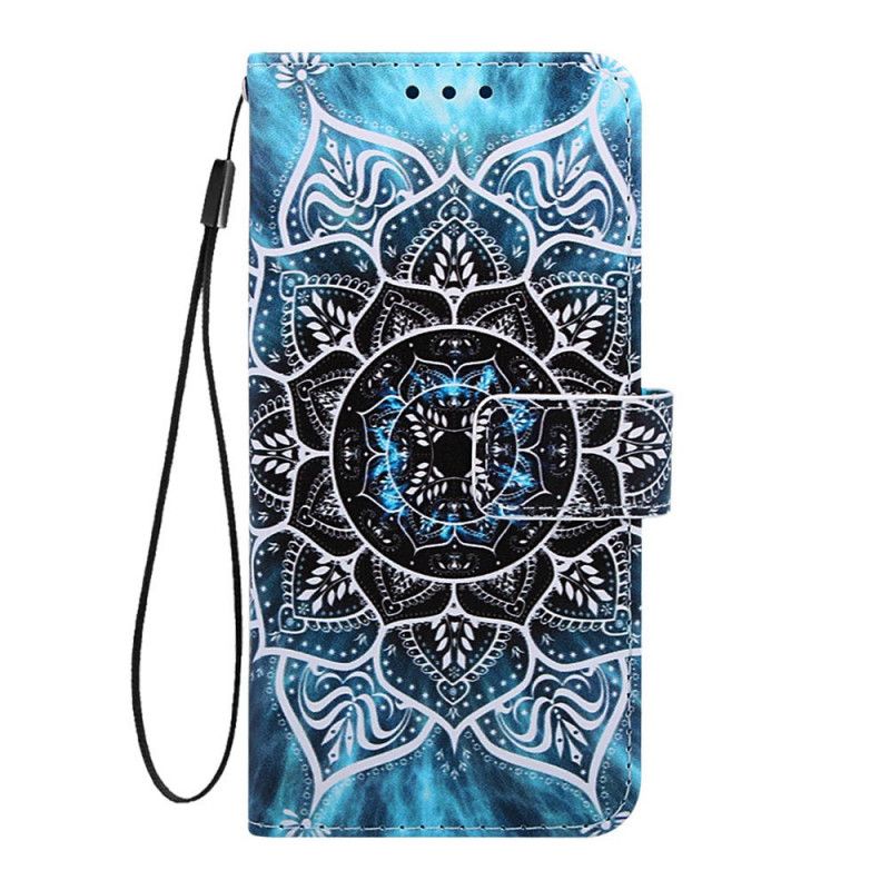 Lærdeksel Folio Deksel Xiaomi Mi 9T / Mi 9T Pro Mobildeksel Svart Tanga Mandala