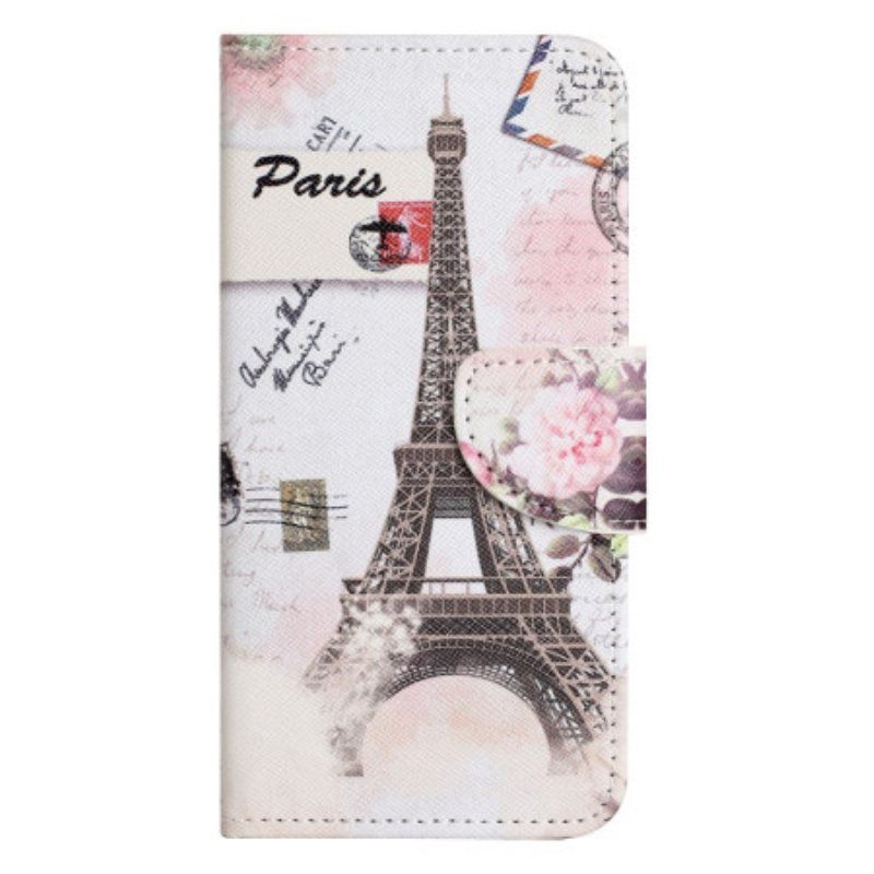 Lærdeksel Til OnePlus 10T 5G Vintage Eiffeltårnet