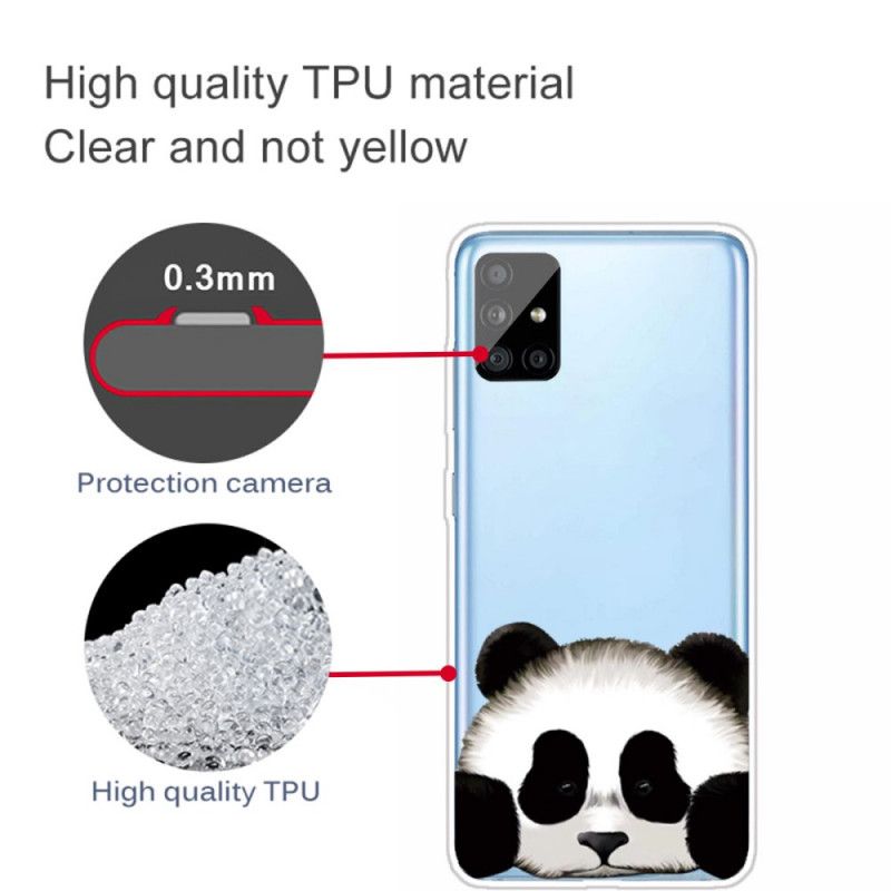 Deksel for Samsung Galaxy A31 Gjennomsiktig Panda