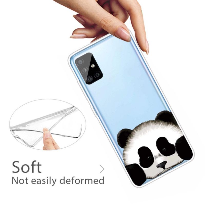 Deksel for Samsung Galaxy A31 Gjennomsiktig Panda