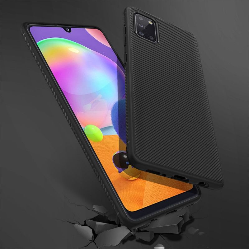 Deksel for Samsung Galaxy A31 Svart Jazzserie Twill