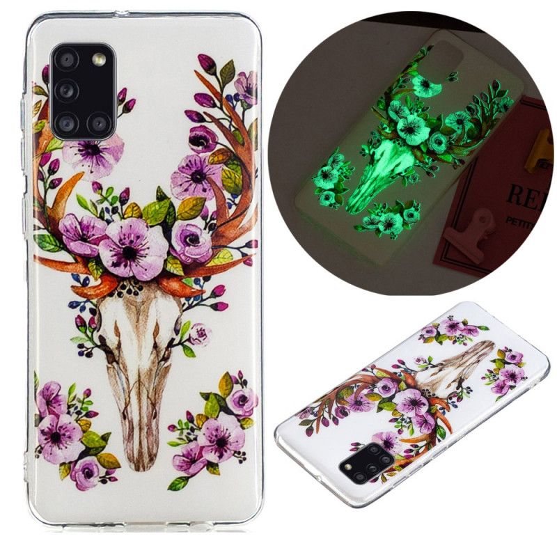 Deksel Samsung Galaxy A31 Fluorescerende Blomsterelg