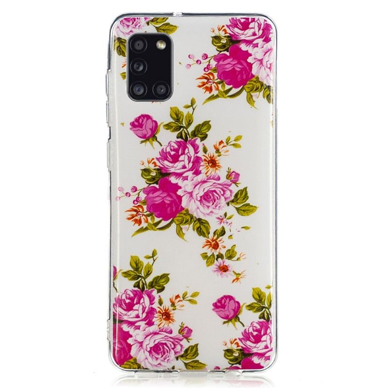 Deksel Samsung Galaxy A31 Fluorescerende Frihetsblomster