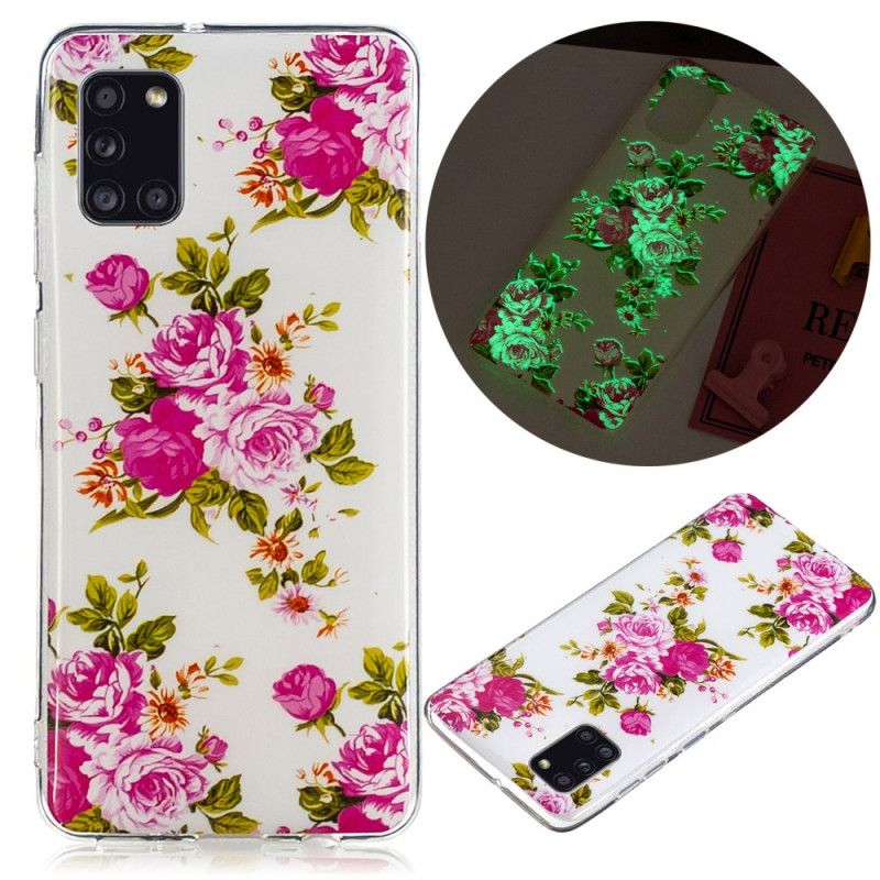 Deksel Samsung Galaxy A31 Fluorescerende Frihetsblomster