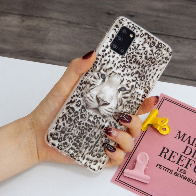 Deksel Samsung Galaxy A31 Fluorescerende Leopard