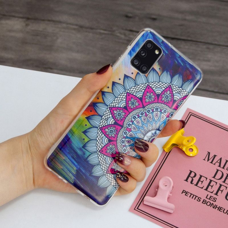 Deksel Samsung Galaxy A31 Fluorescerende Mandala