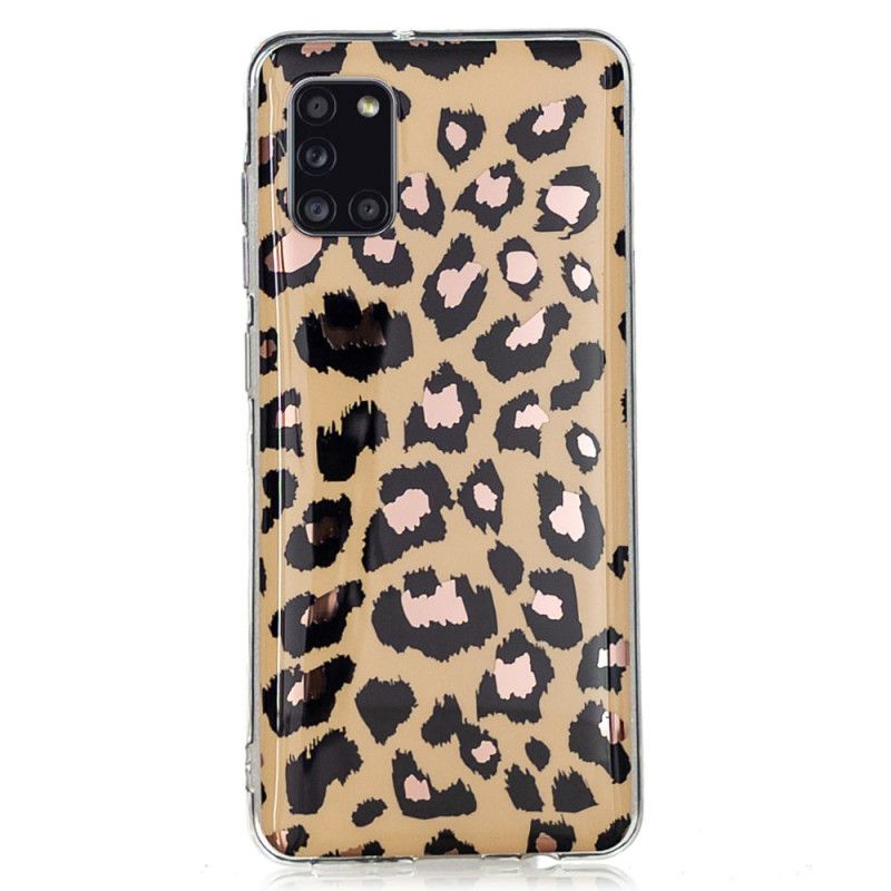 Deksel Samsung Galaxy A31 Marmor I Leopardstil