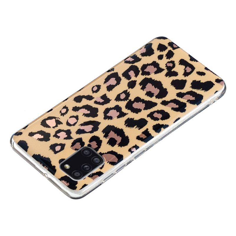 Deksel Samsung Galaxy A31 Marmor I Leopardstil