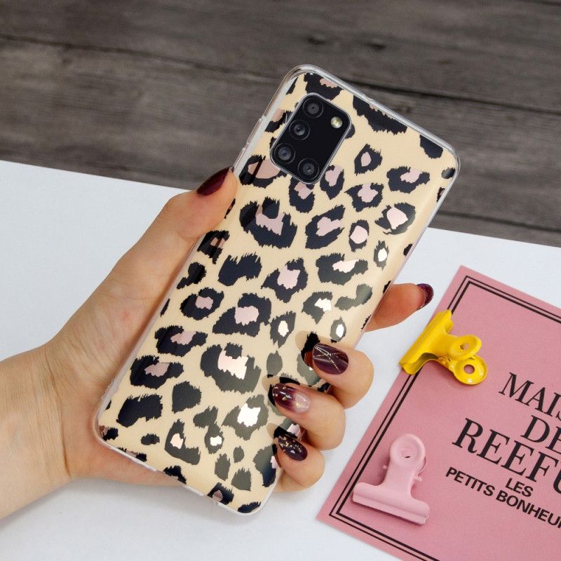 Deksel Samsung Galaxy A31 Marmor I Leopardstil