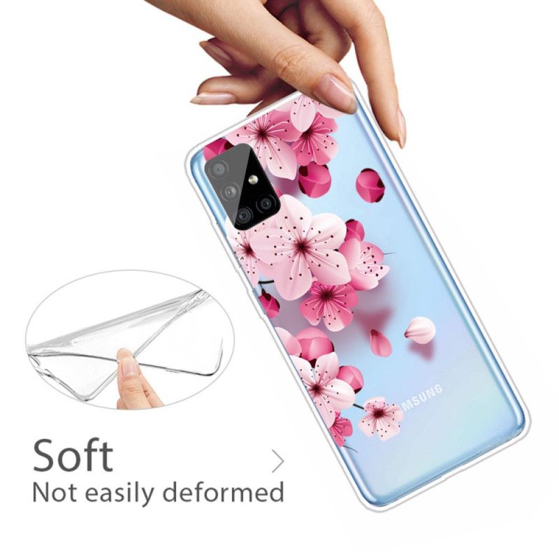 Deksel Samsung Galaxy A31 Små Rosa Blomster