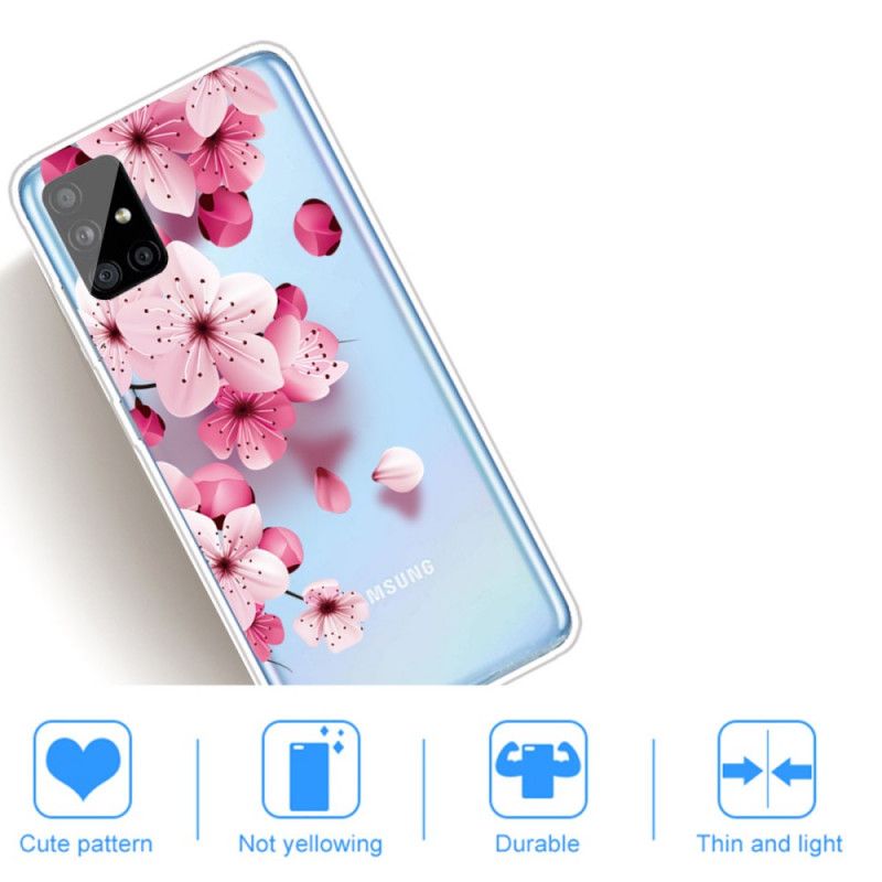 Deksel Samsung Galaxy A31 Små Rosa Blomster