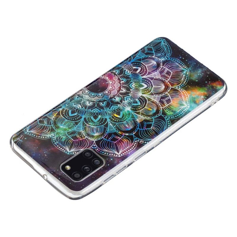 Deksel Samsung Galaxy A31 Svart Fluorescerende Blomsterserie