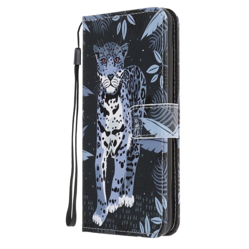 Folio Deksel for Samsung Galaxy A31 Leopard Med Tanga