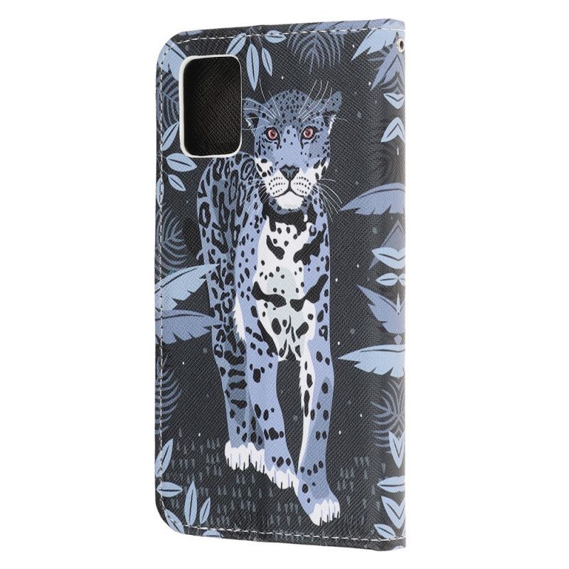 Folio Deksel for Samsung Galaxy A31 Leopard Med Tanga