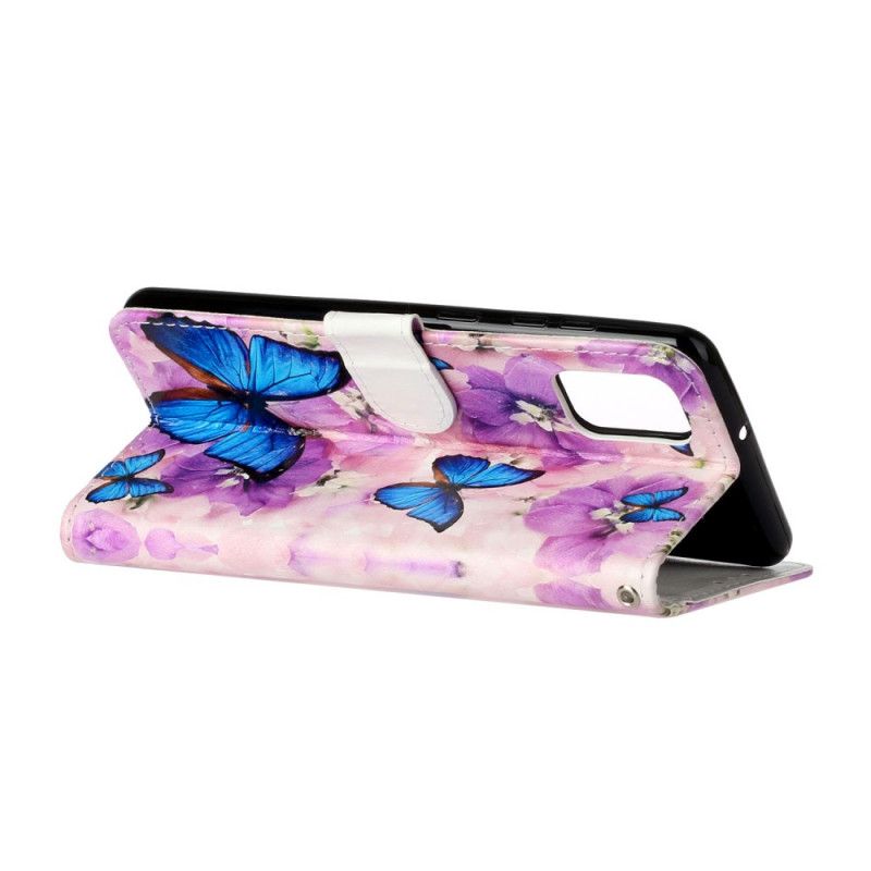 Folio Deksel Samsung Galaxy A31 Blomster Sommerfugler