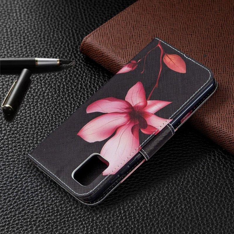 Folio Deksel Samsung Galaxy A31 Rosa Blomst Beskyttelse