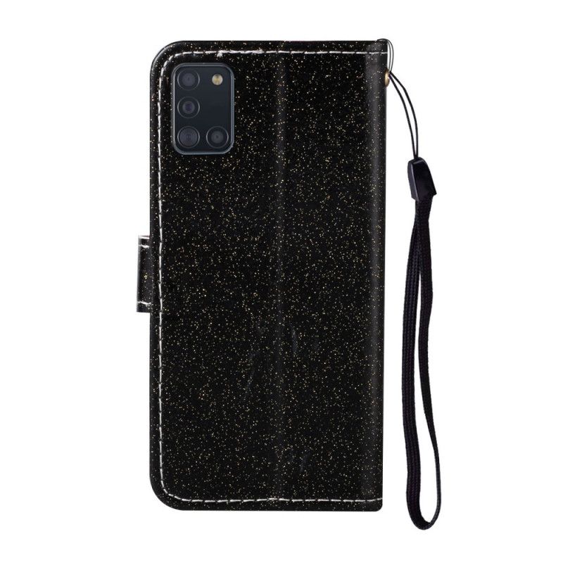 Folio Deksel Samsung Galaxy A31 Svart Glitter