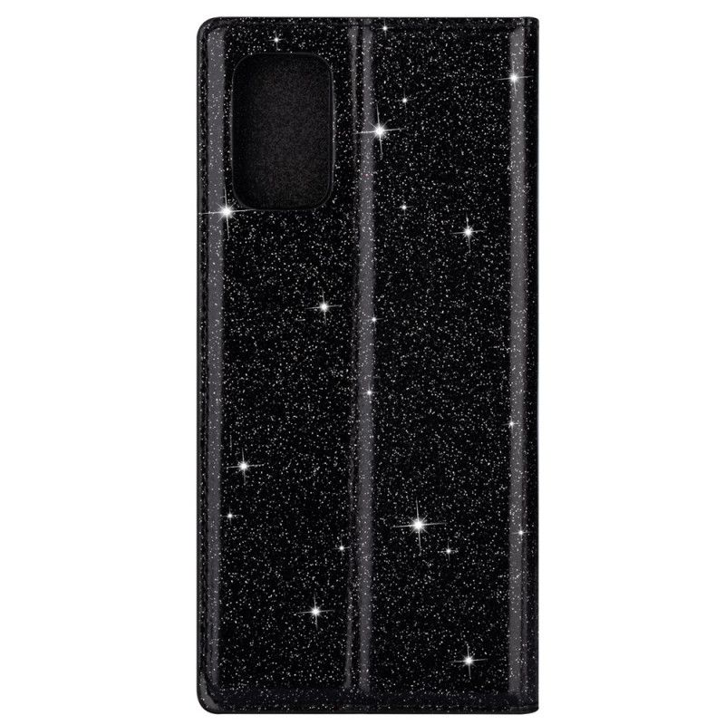 Folio Deksel Samsung Galaxy A31 Svart Glitterstil