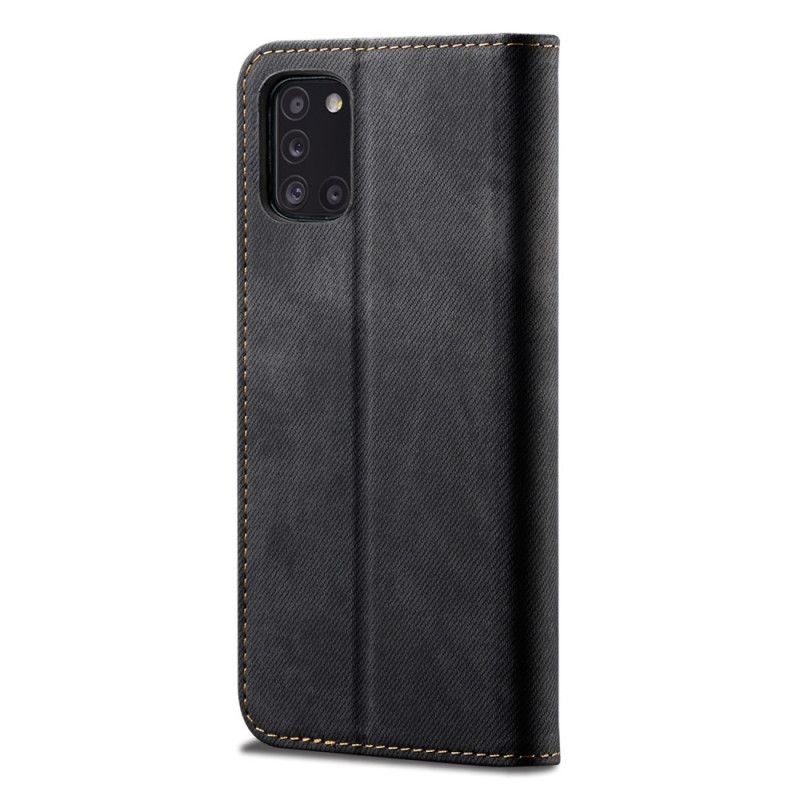 Folio Deksel Samsung Galaxy A31 Svart Jeansstoff