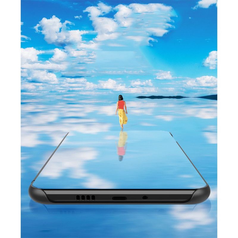 Folio Deksel Samsung Galaxy A31 Svart Mobildeksel Speil