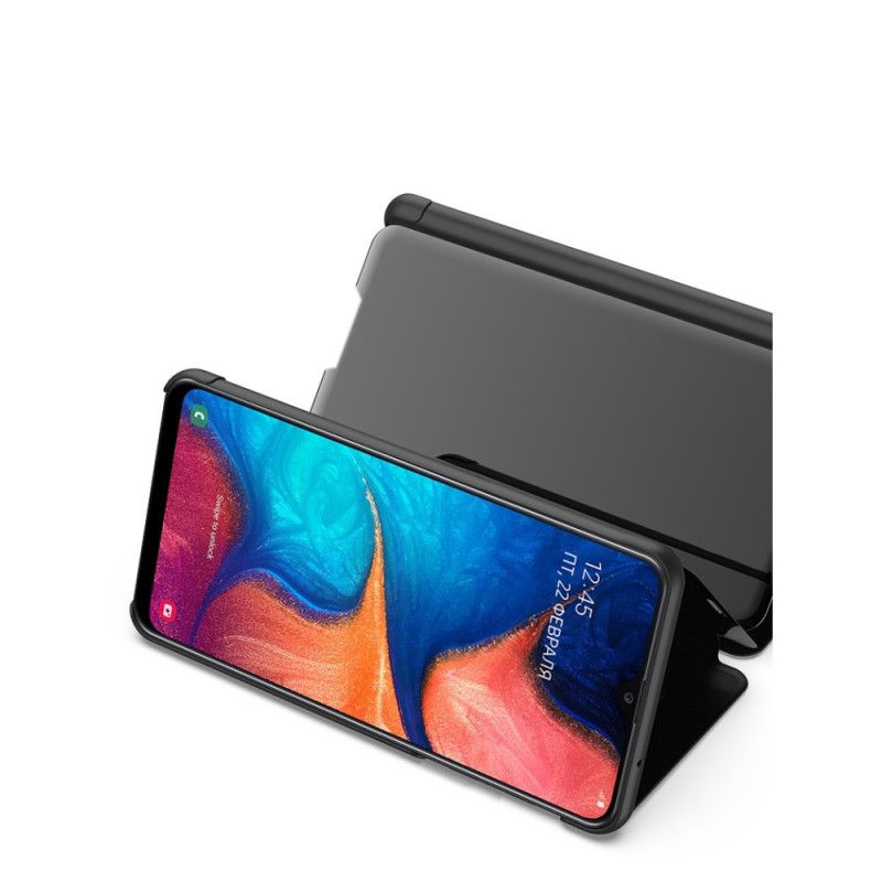 Folio Deksel Samsung Galaxy A31 Svart Mobildeksel Speil